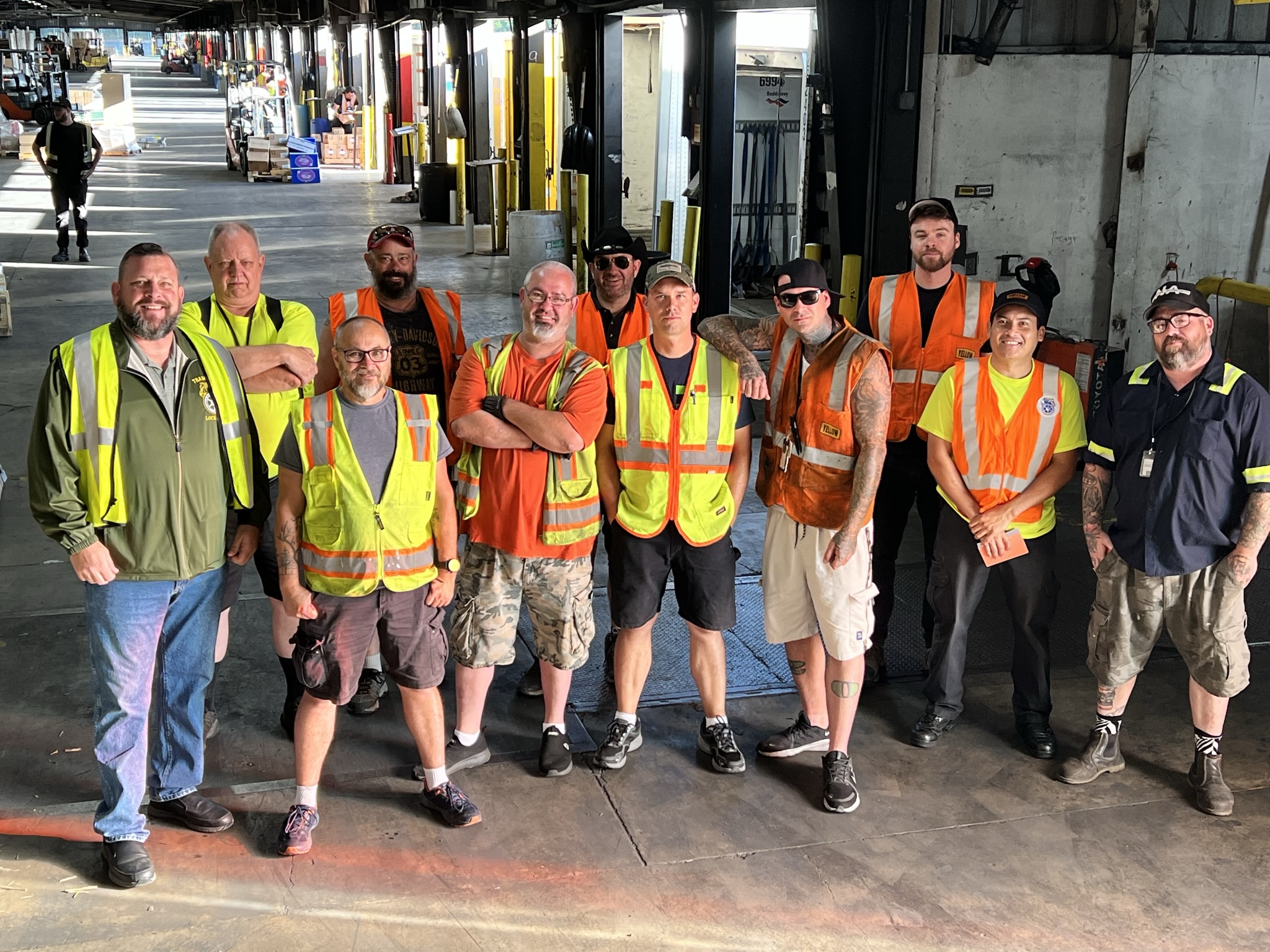 Business Agent Mike Mayo with Local 162 Reddaway Members